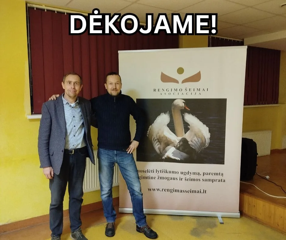 DĖKOJAME RENGIMO ŠEIMAI ASOCIACIJA